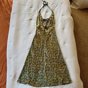 Vintage Betsey Johnson Halter Rayon Dress